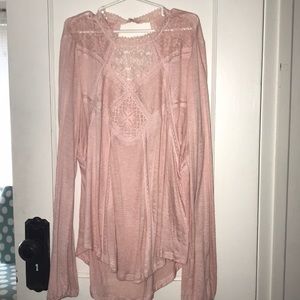 Light pink lace blouse
